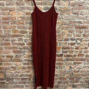 Rhythm. Burgundy Slip Midi Dress